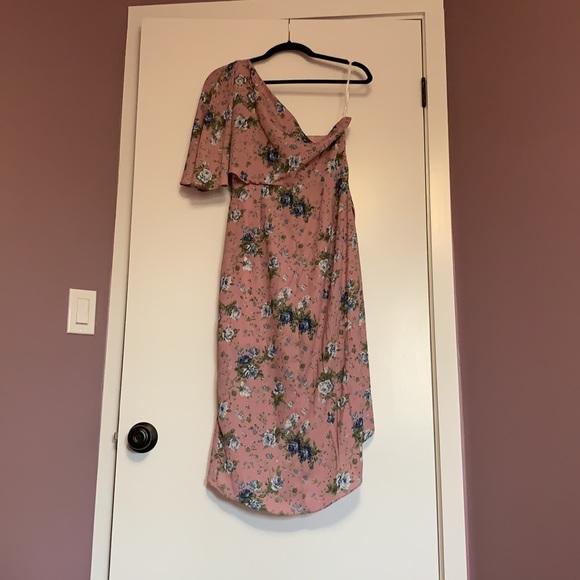 Asymmetric One Shoulder Floral Dress - Picture 8 of 9
